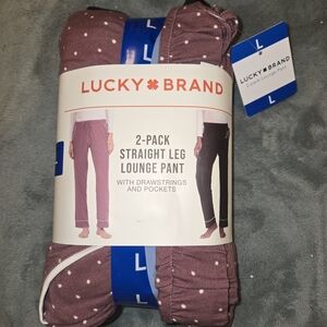 Lucky Brand Plum/Black Lounge Pants Set